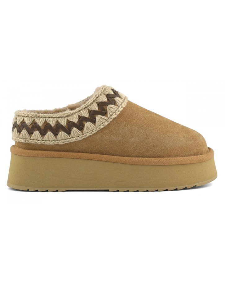 Eskimo Sabot Platform clog suede Leather Sav