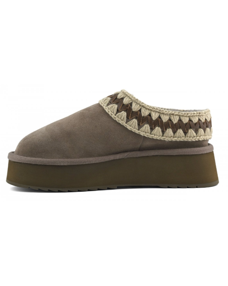 Eskimo Sabot Platform clog suede Leather Elgry