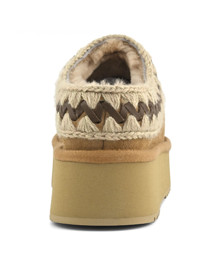 Eskimo Sabot Platform clog suede Leather Sav