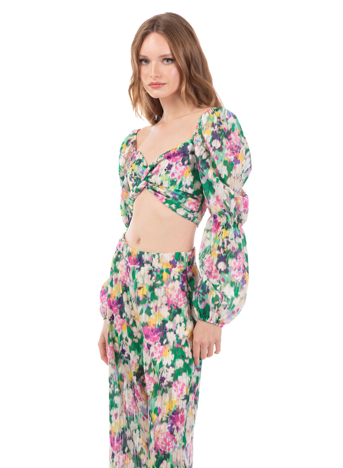 Top crop floreale