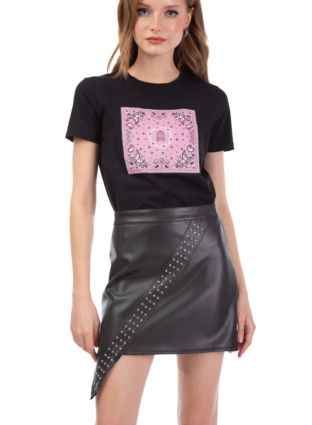 T-shirt con stampa frontale