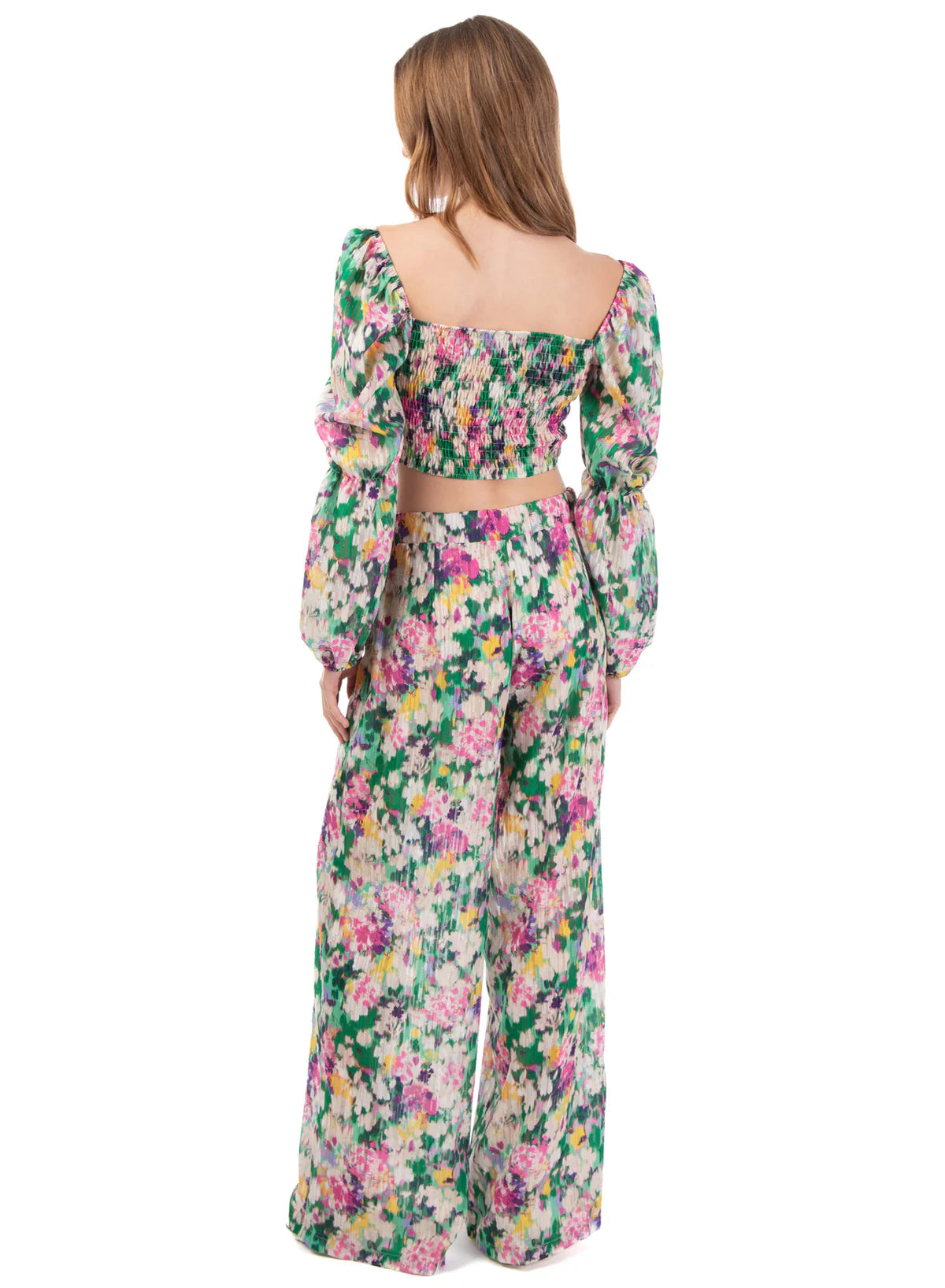 Top crop floreale