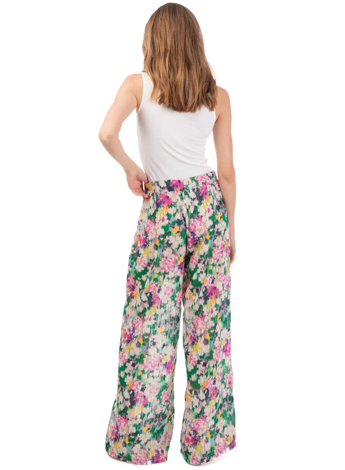 Pantaloni palazzo floreali