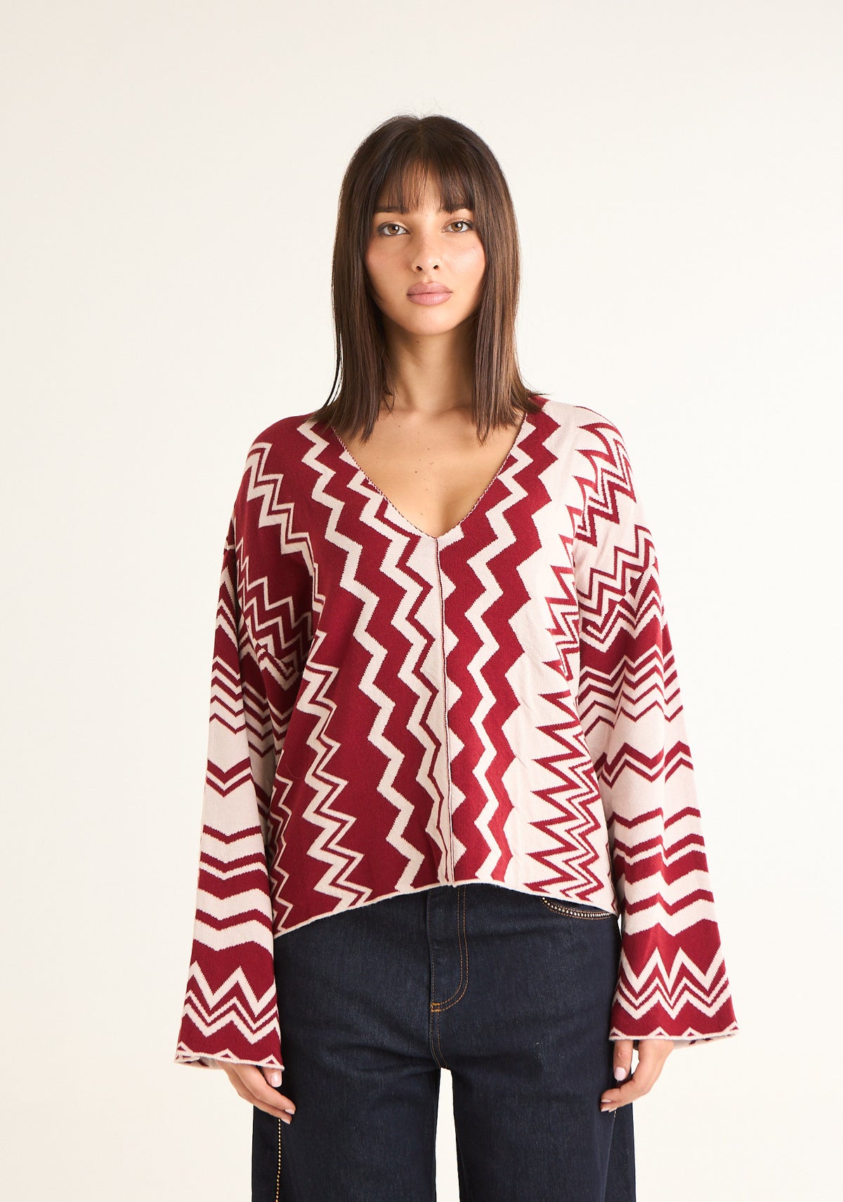 Maglia a fantasia chevron