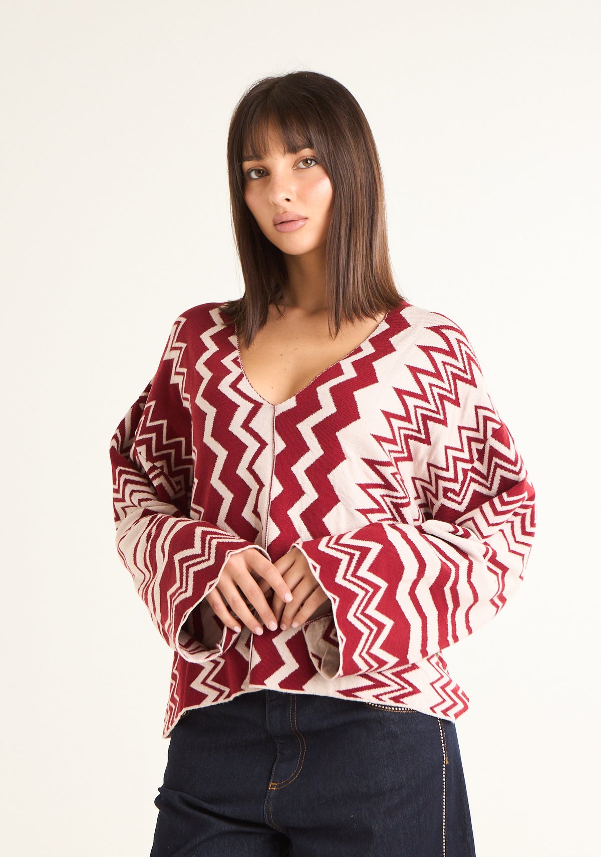 Maglia a fantasia chevron