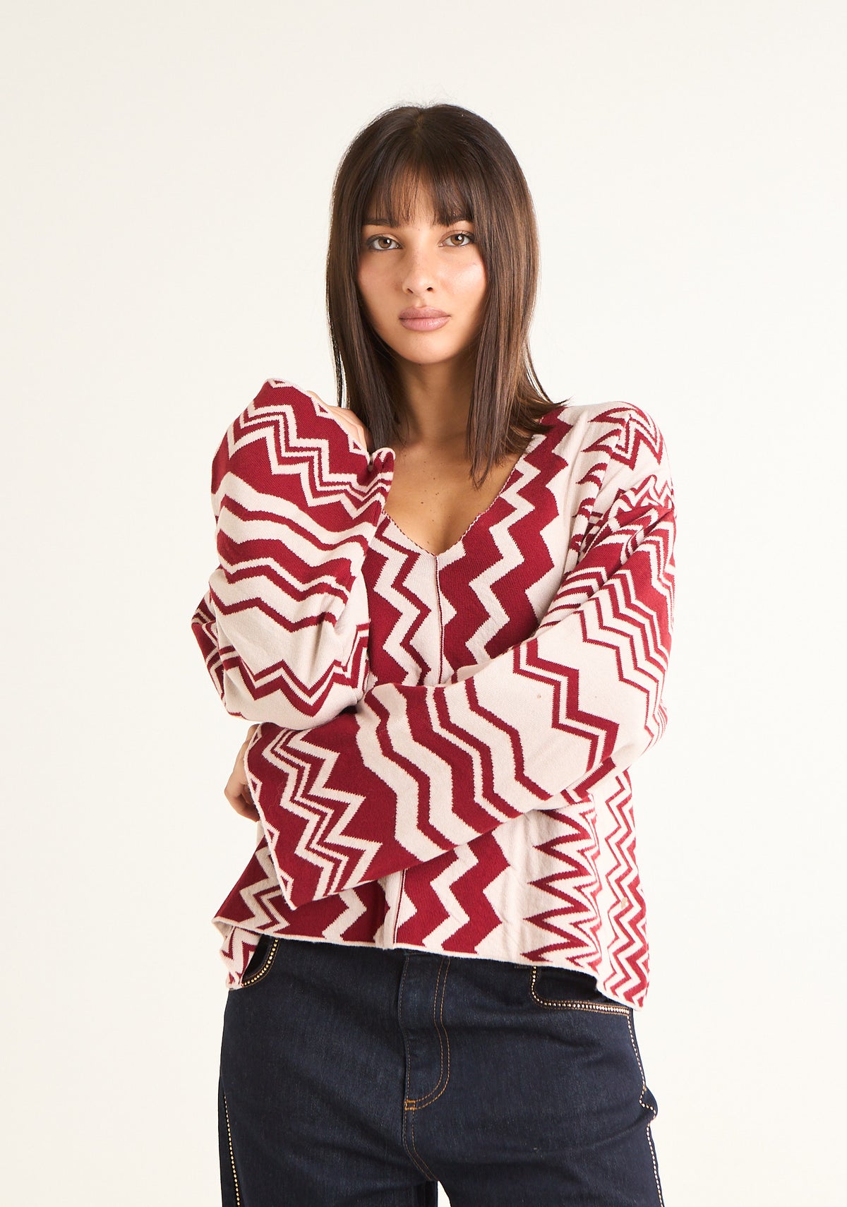 Maglia a fantasia chevron