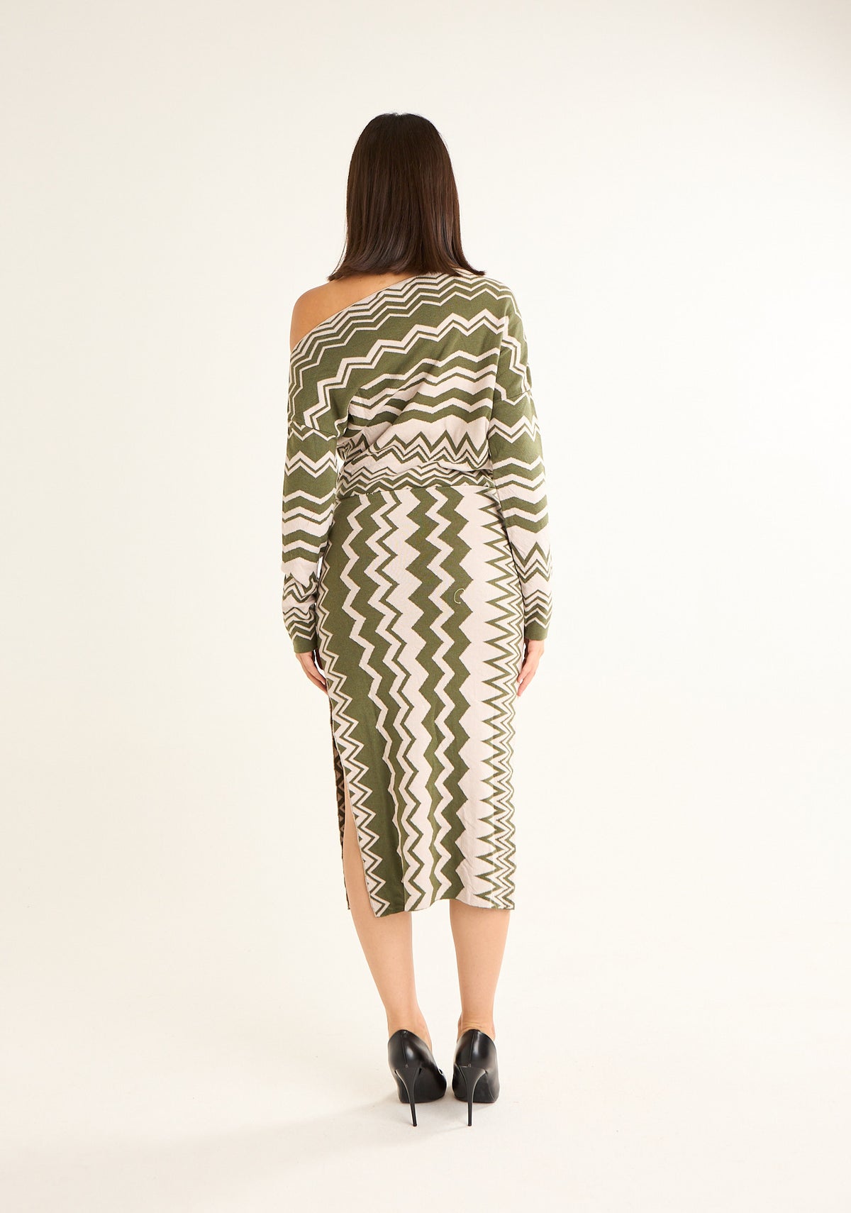 Abito in fantasia chevron