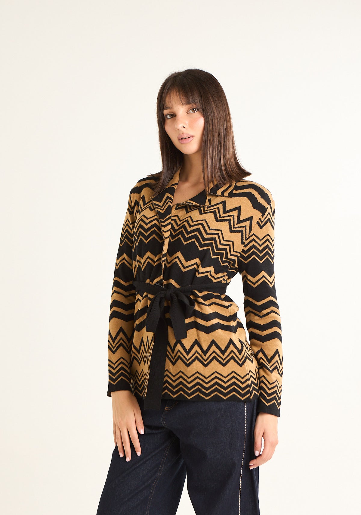 Giacca in maglia jacquard