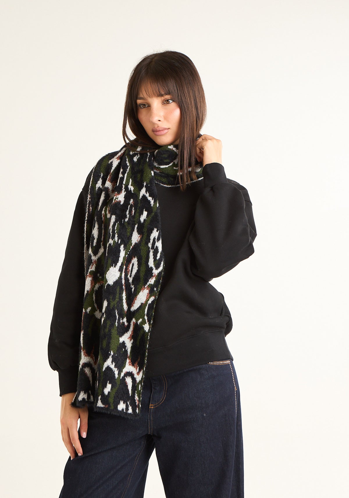 Sciarpa jacquard maculato