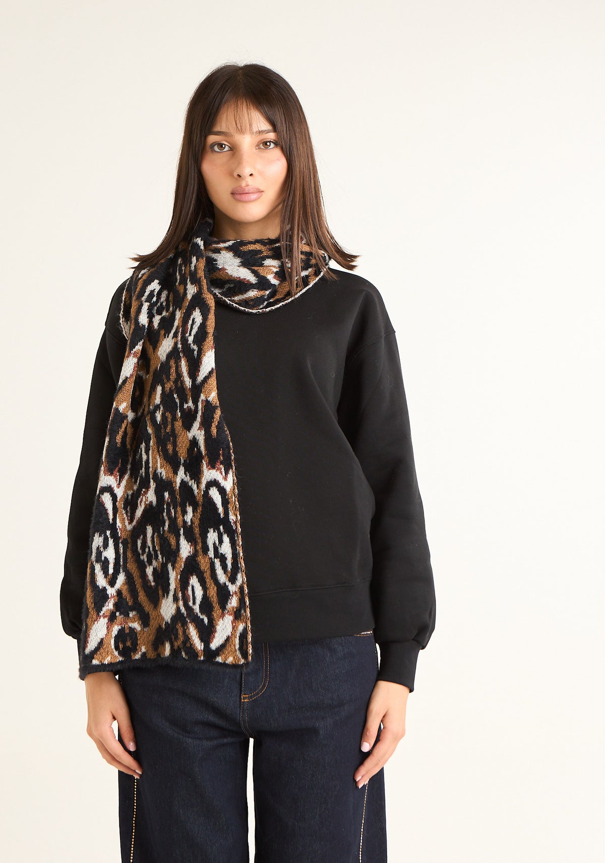Sciarpa jacquard maculato