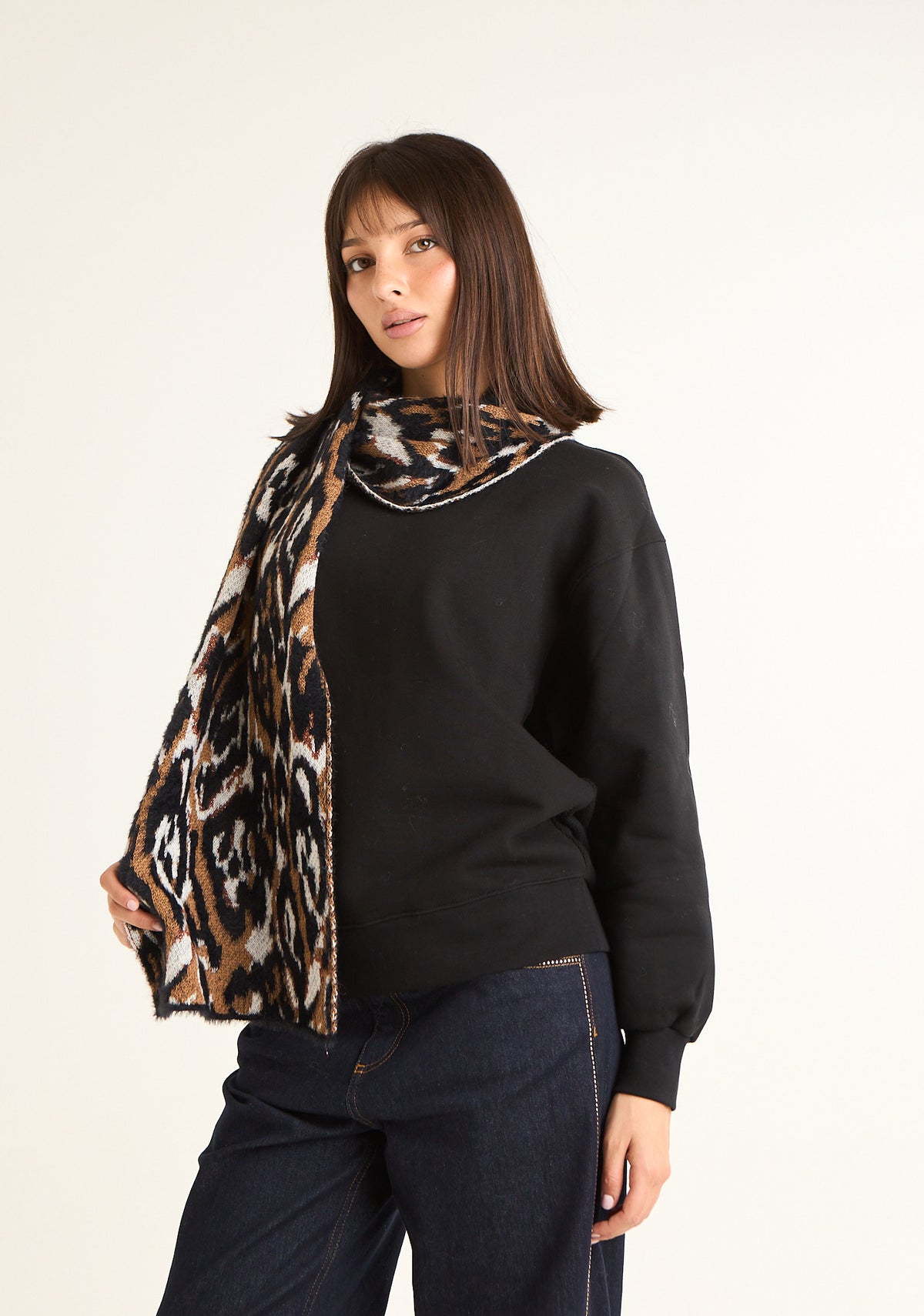 Sciarpa jacquard maculato