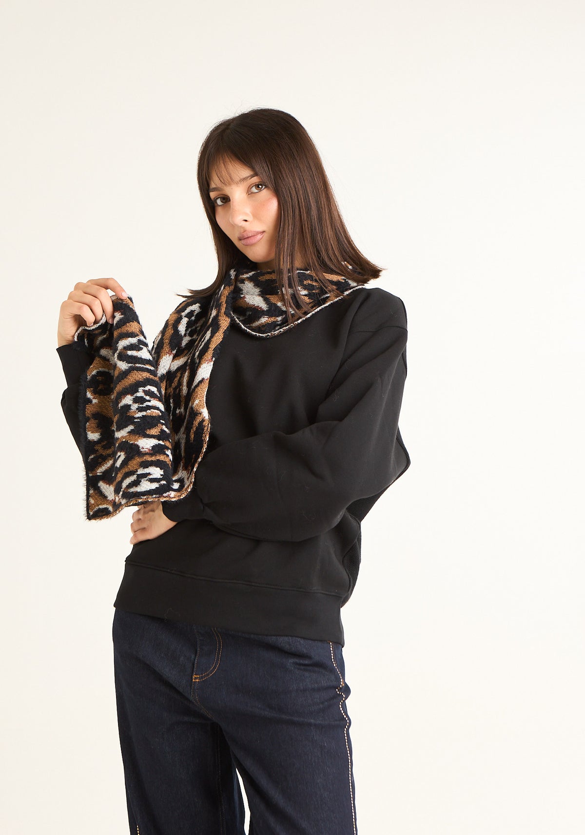 Sciarpa jacquard maculato