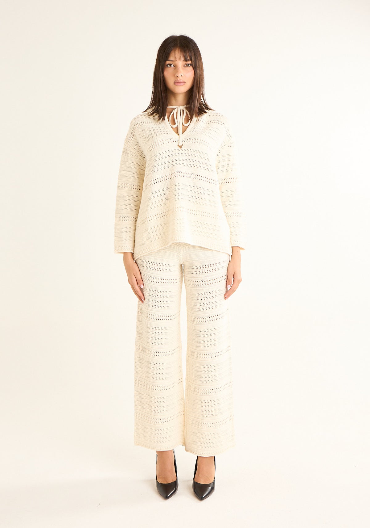 Maglia in filo con cappuccio