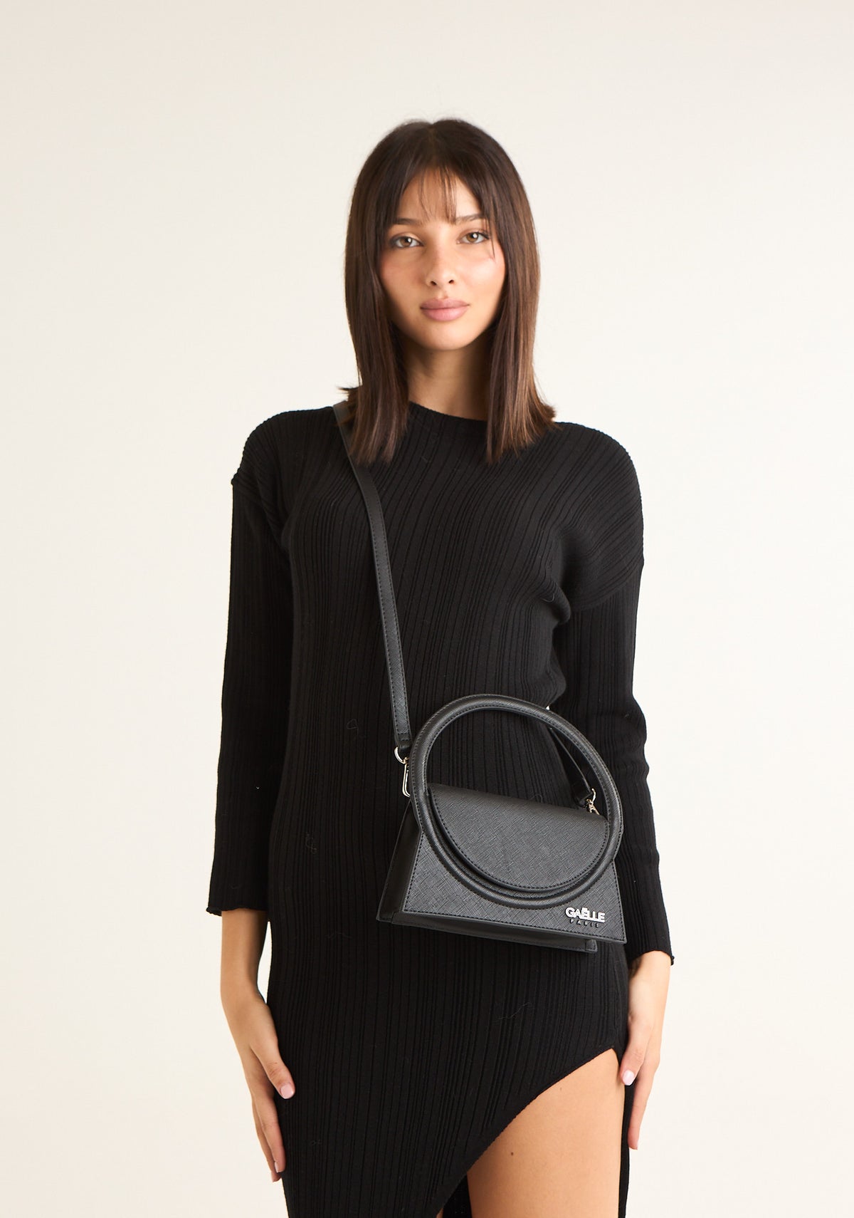 Borsa mini a mano in saffiano