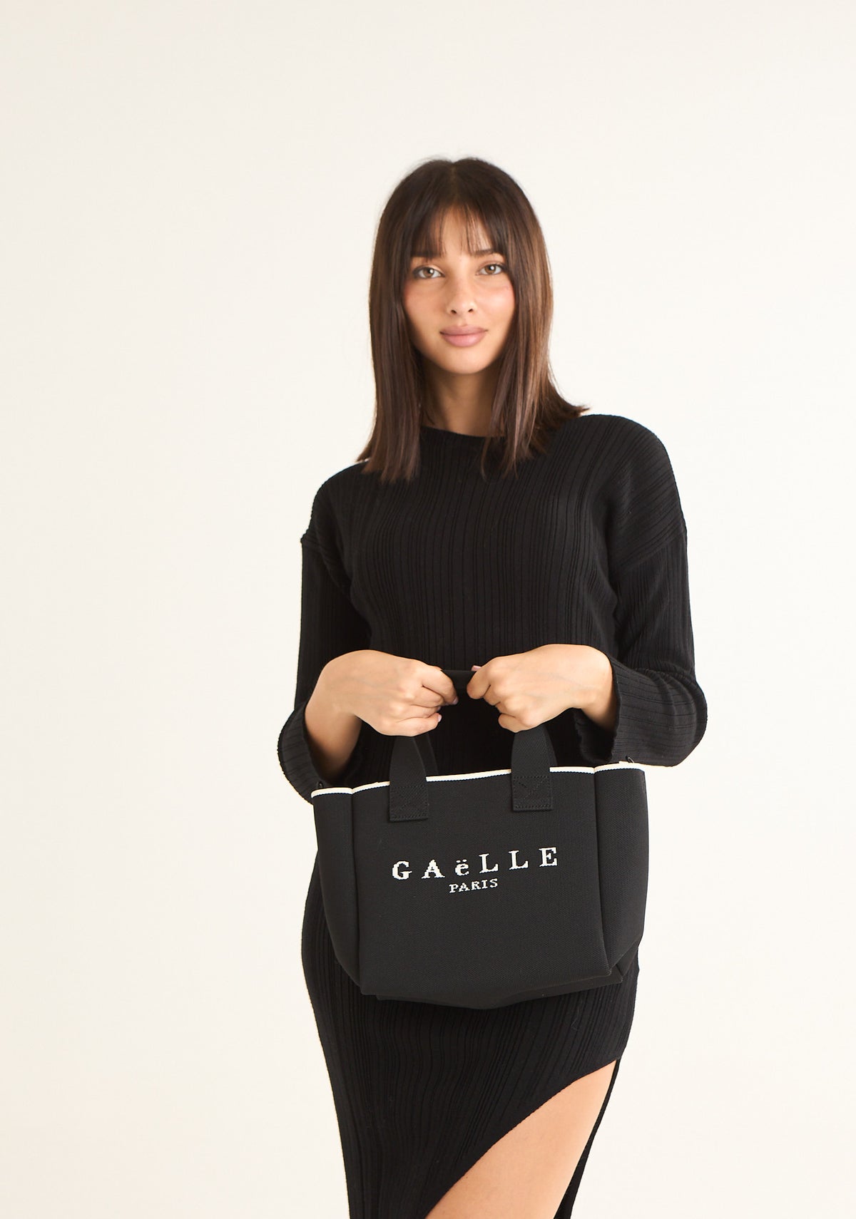 Borsa maxi logo jacquard