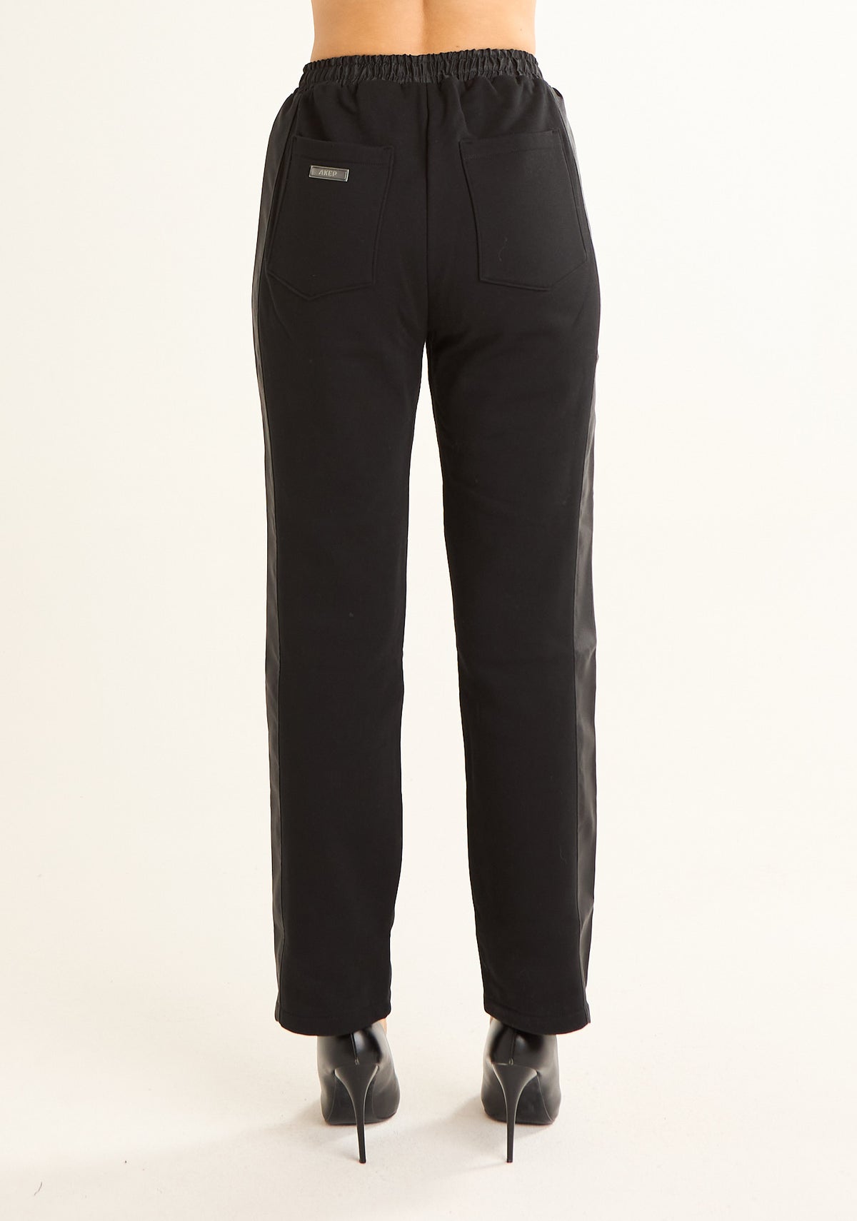 Pantalone con laterali in tessuto tecnico