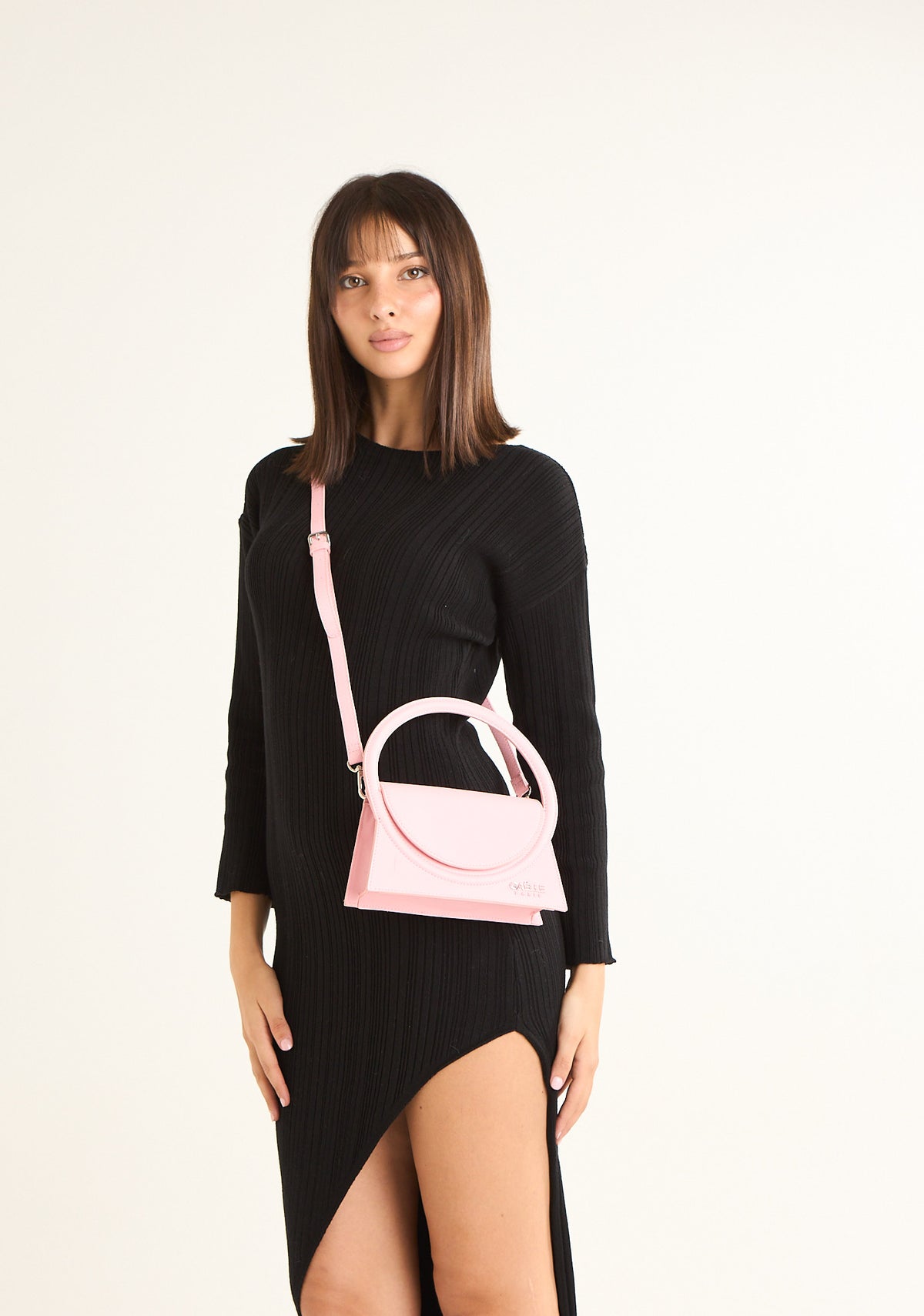 Borsa mini a mano in saffiano
