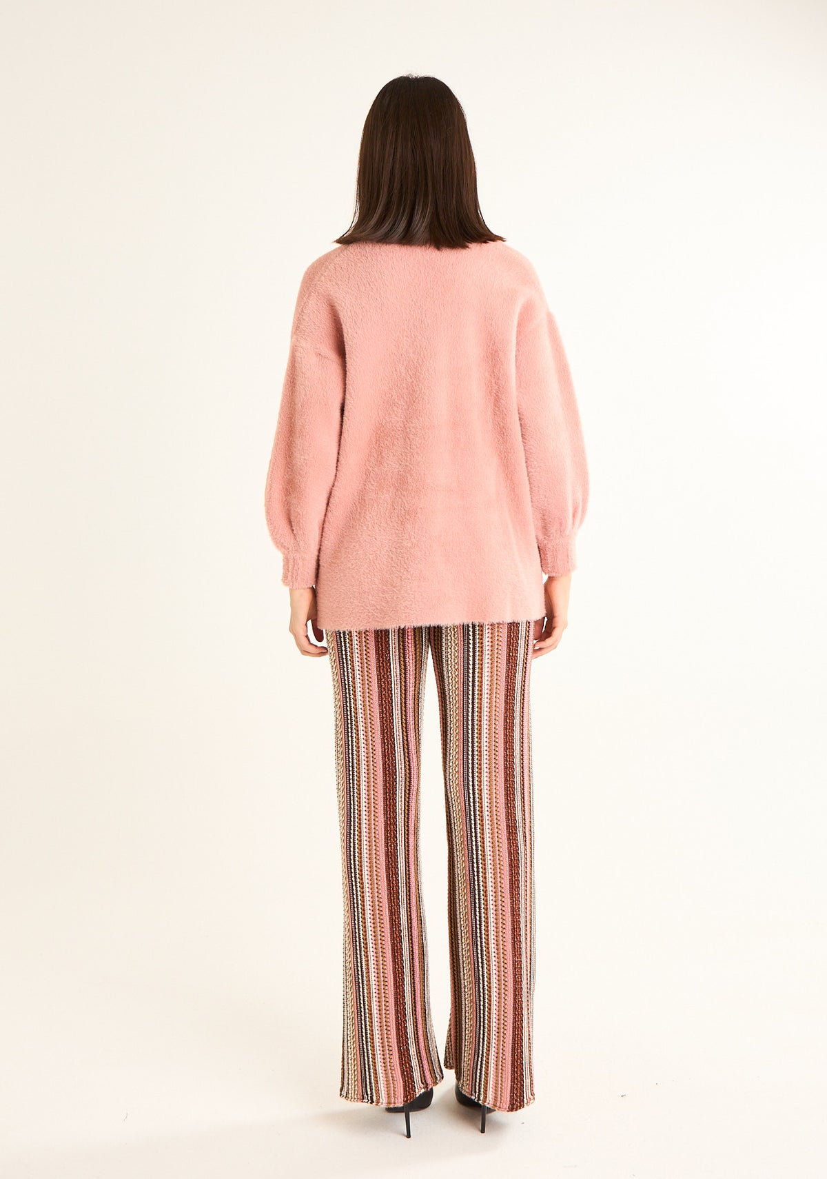 Cappotto corto picot in pelo