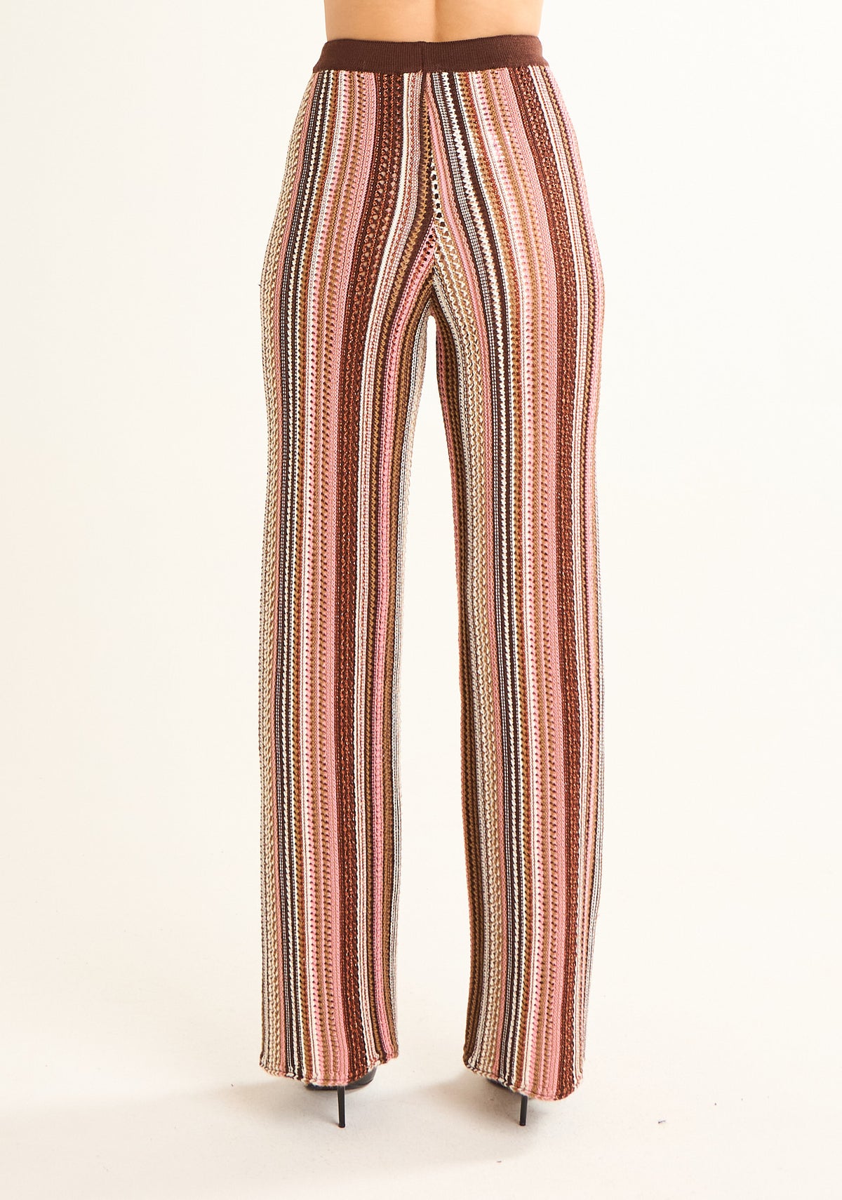 Pantalone in maglia rigata