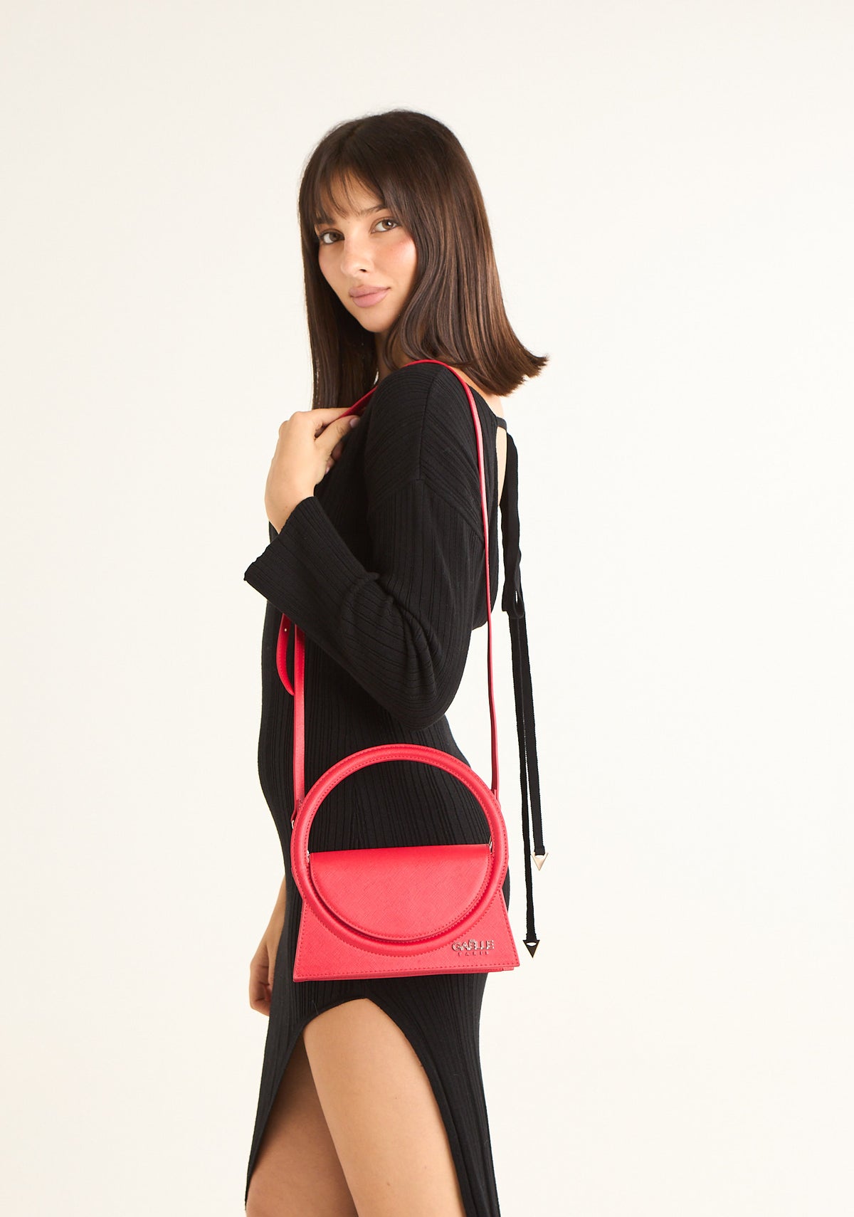 Borsa mini a mano in saffiano