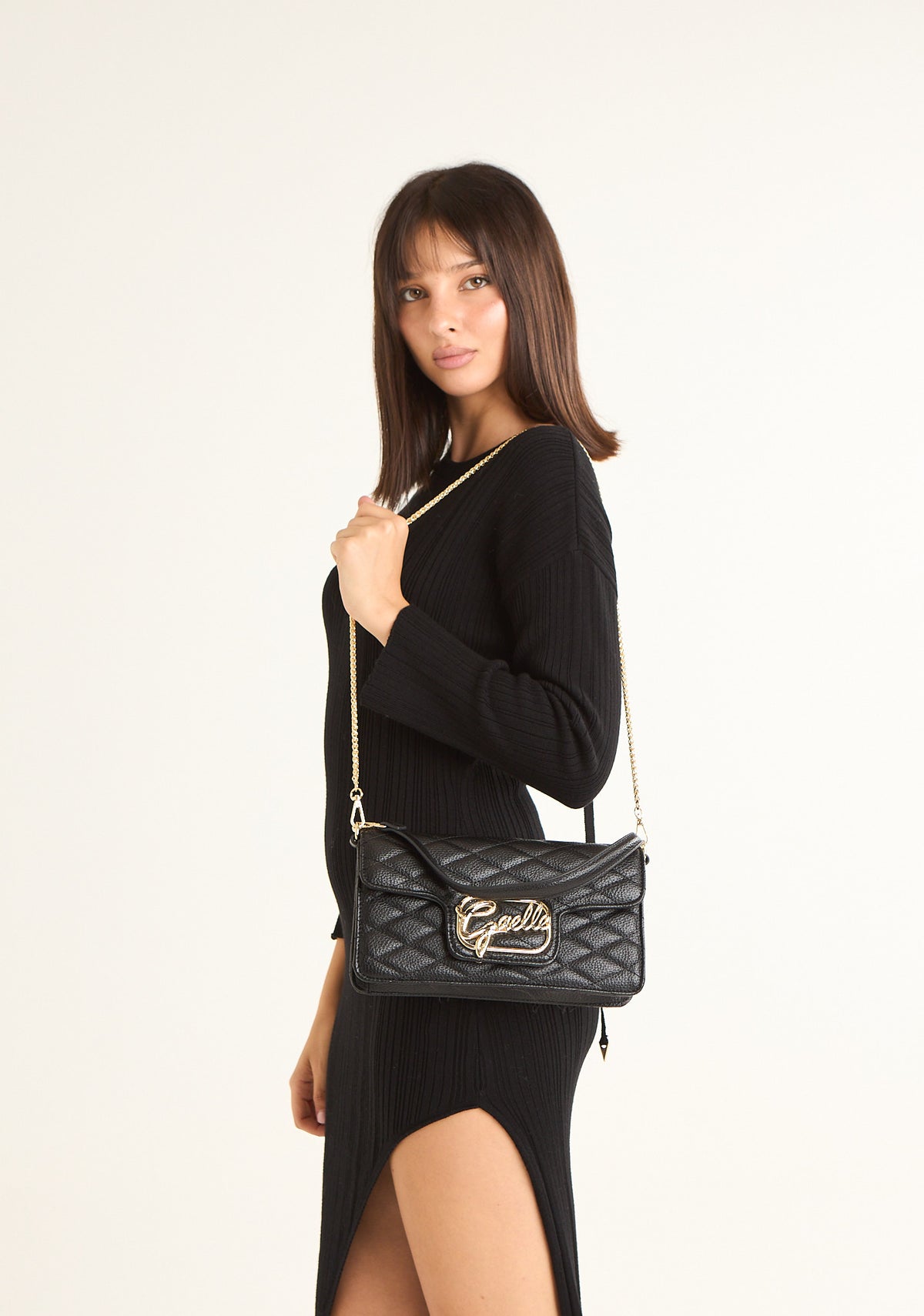Borsa regular con logo corsivo