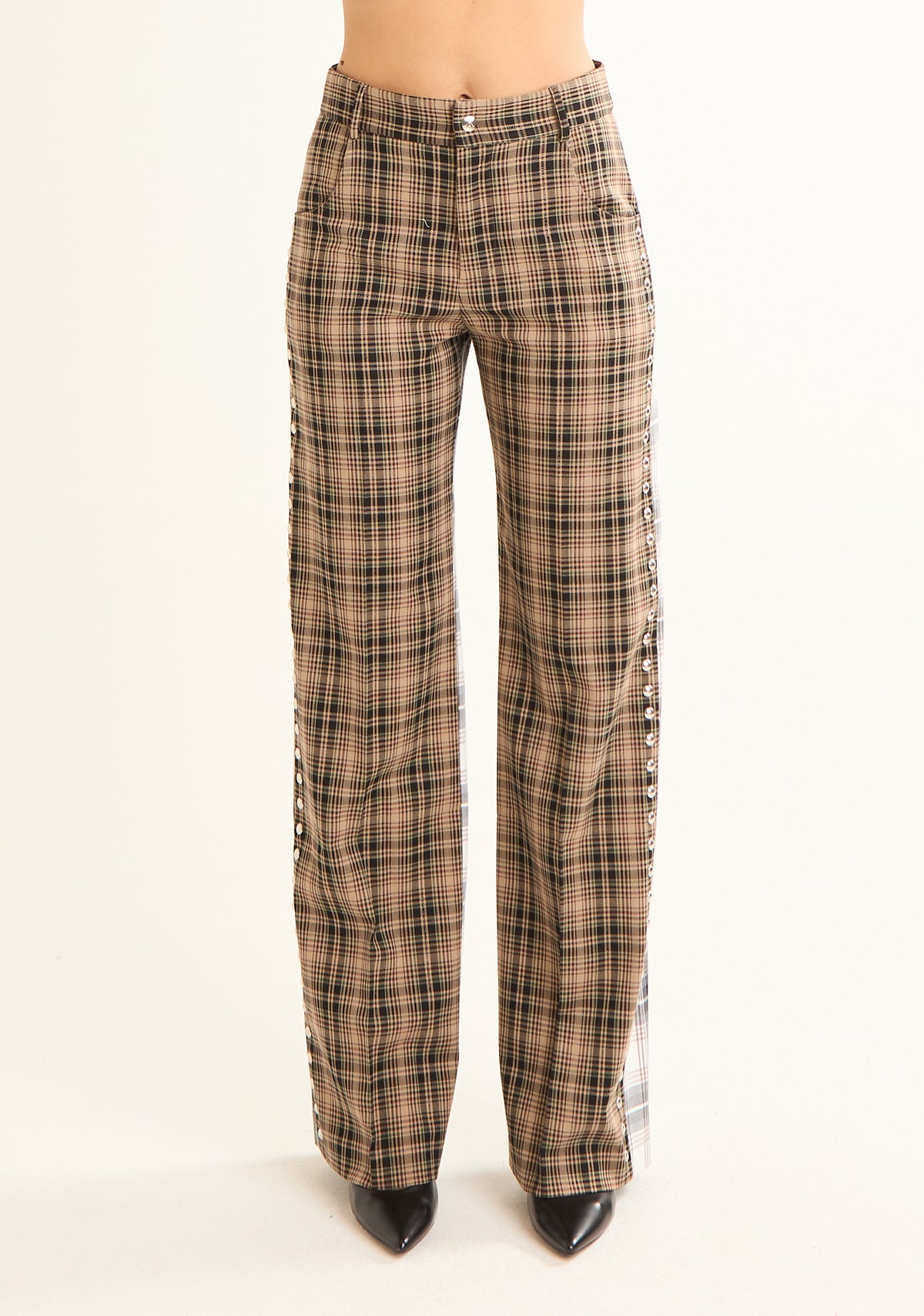 Pantalone dritto doppia fantasia