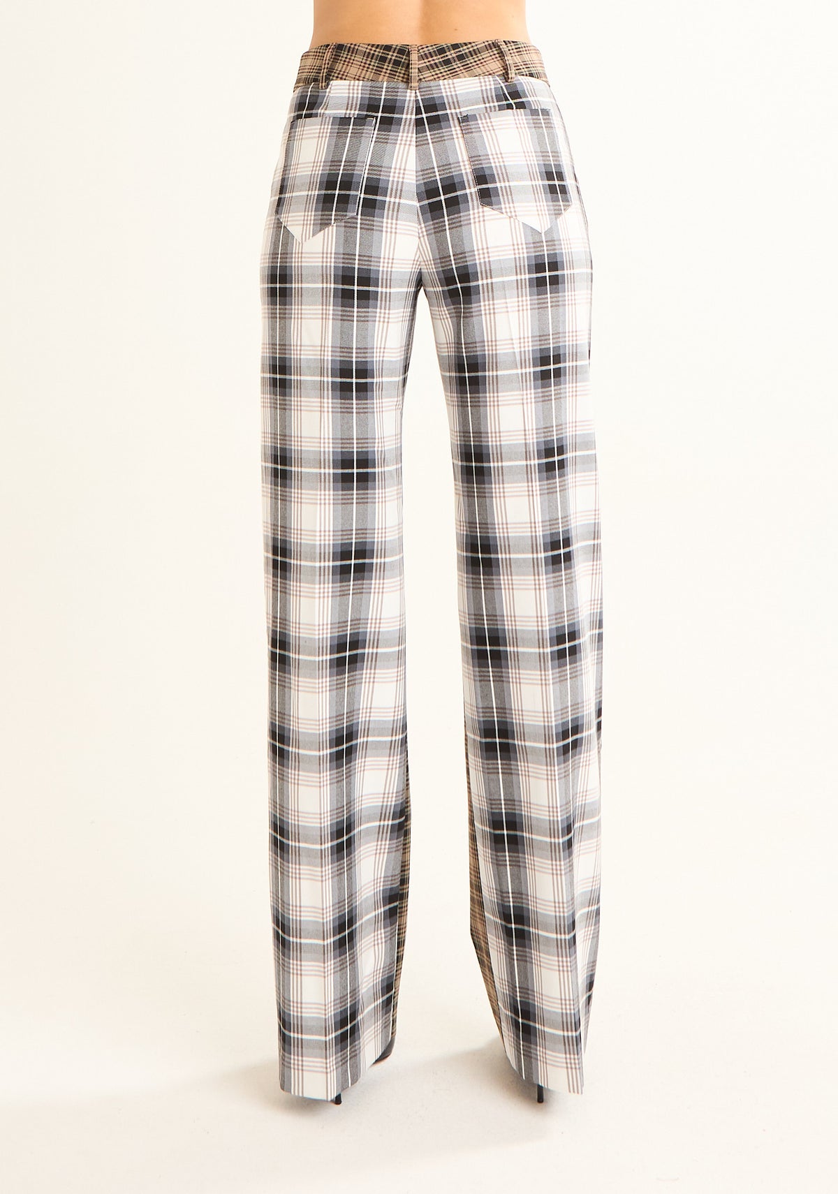 Pantalone dritto doppia fantasia