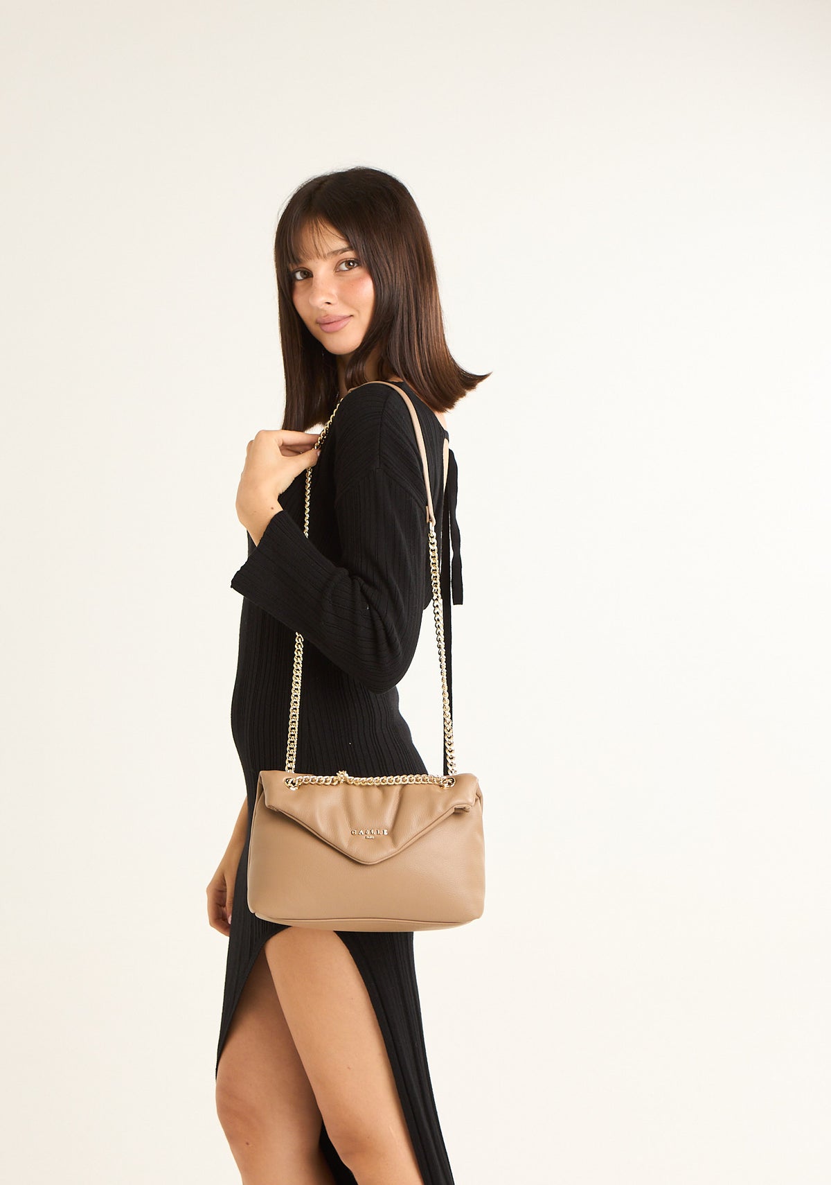 Borsa regular a spalla ad effetto puffy