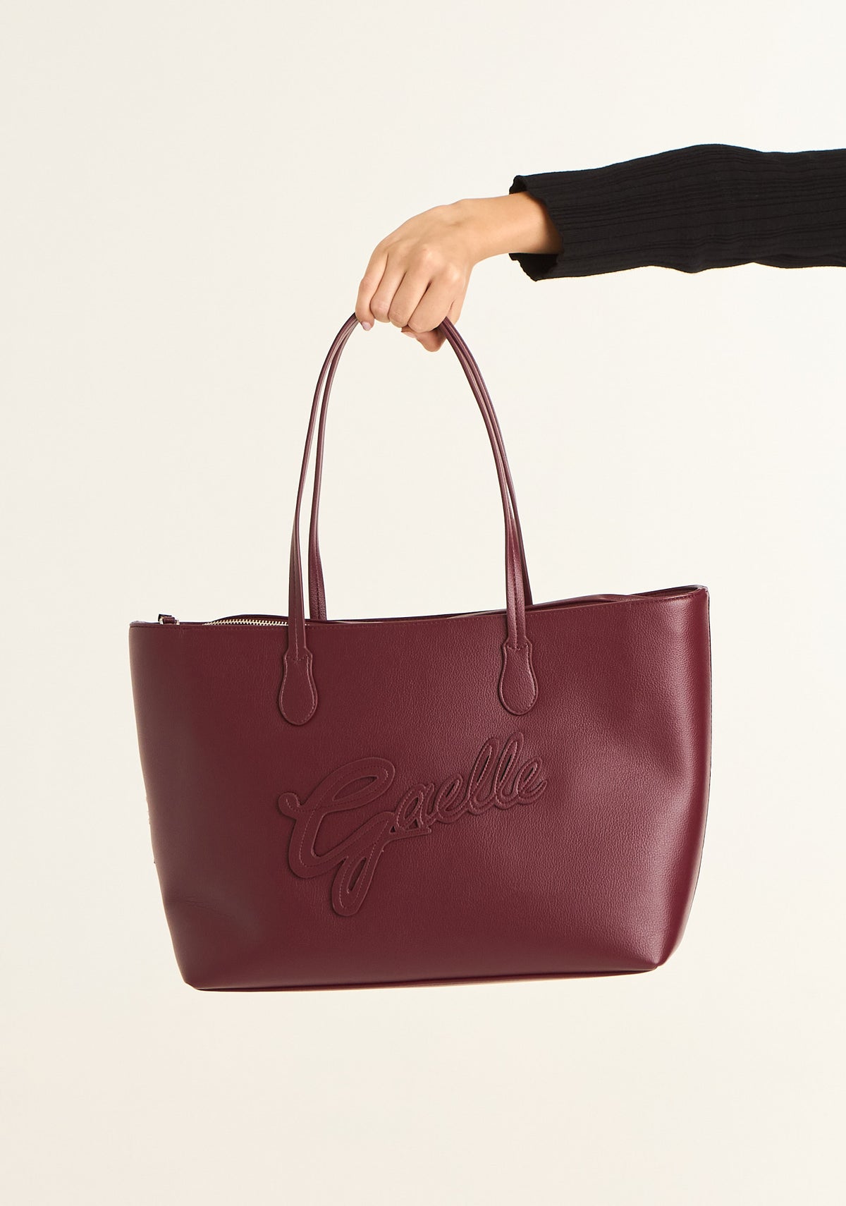 Borsa maxi shopper con patch college