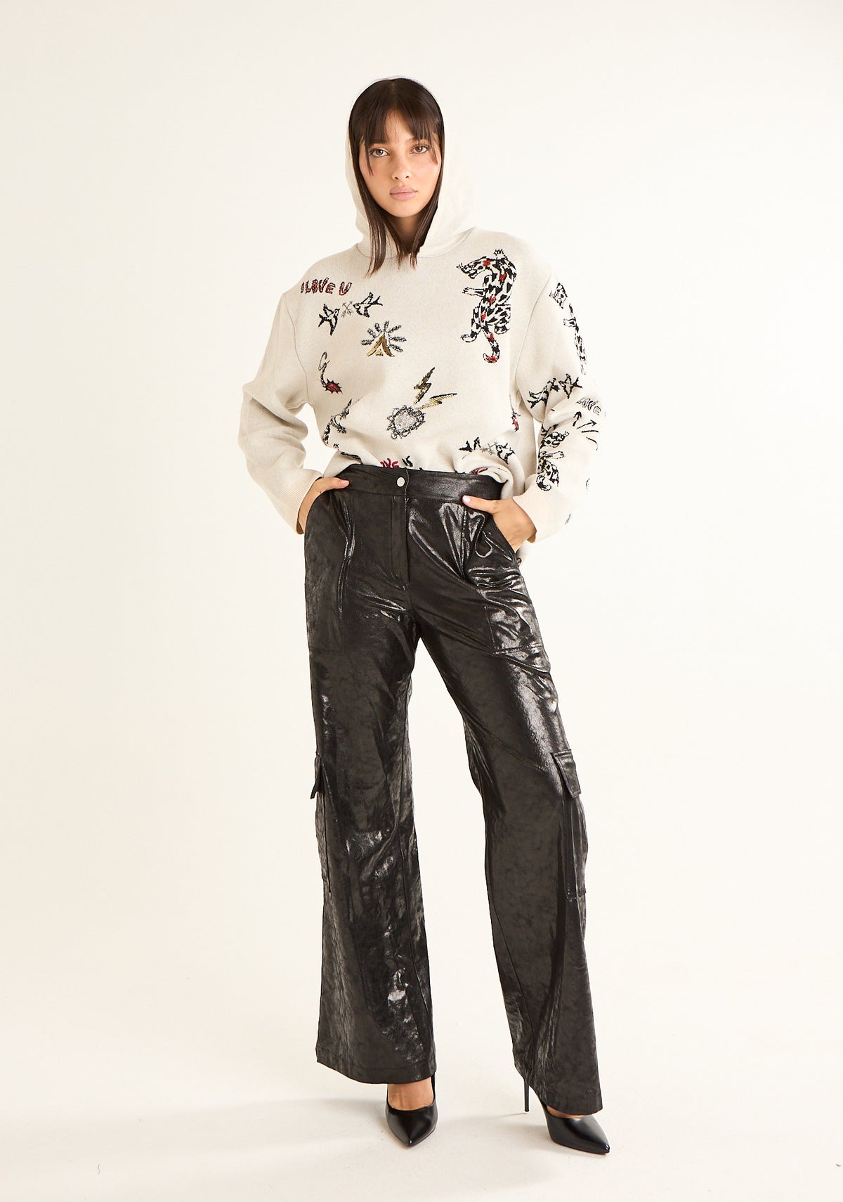 Pantalone cargo a palazzo