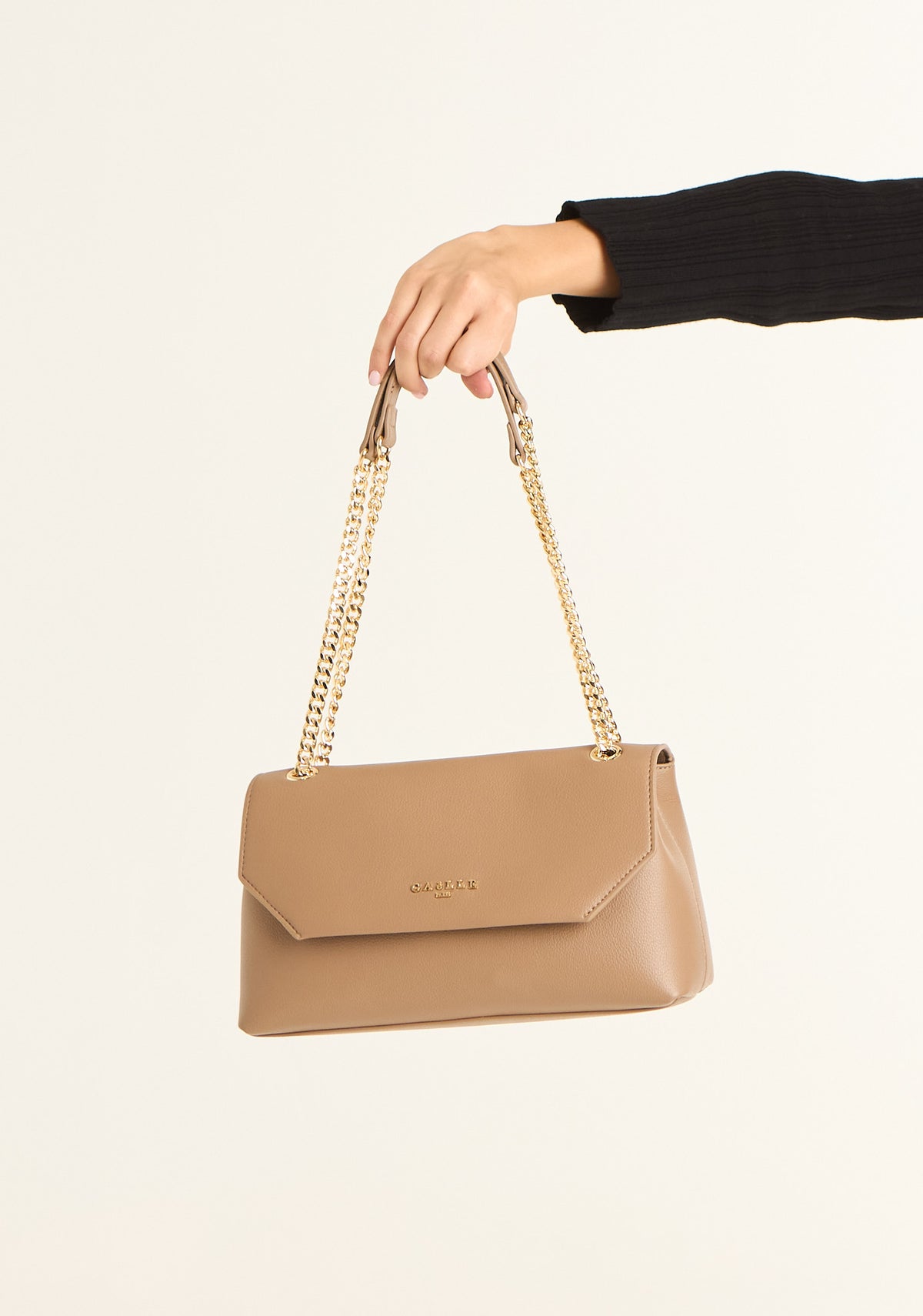 Borsa regular bottolato con manici a catena