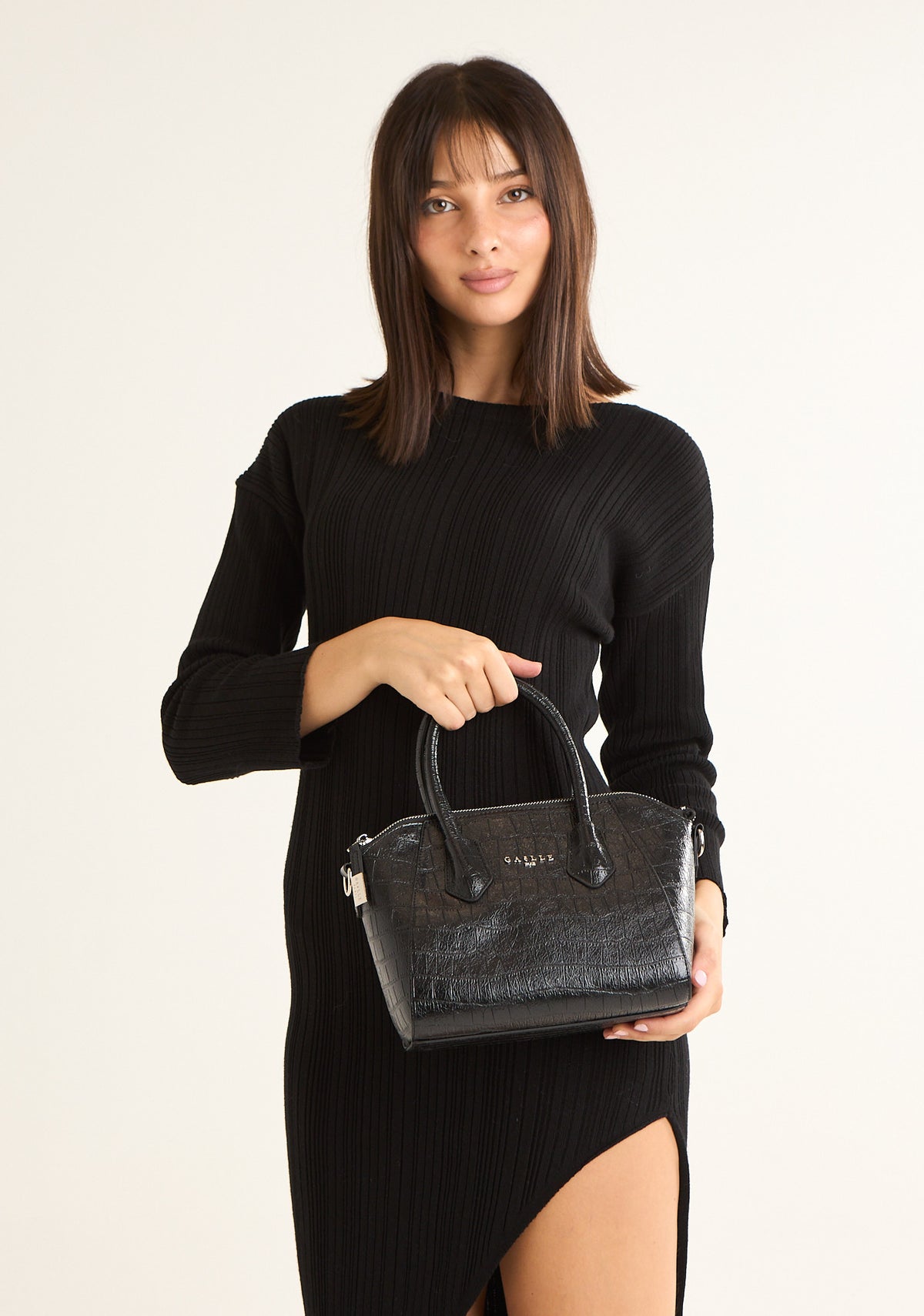 Borsa mini con tracolla in ecofur