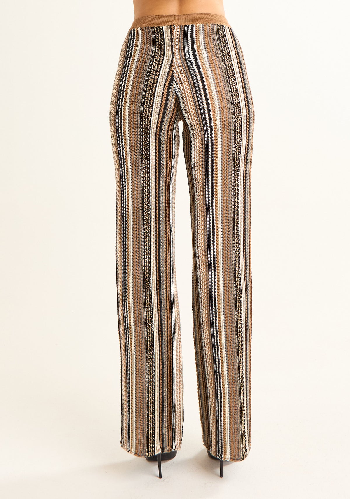 Pantalone in maglia rigata