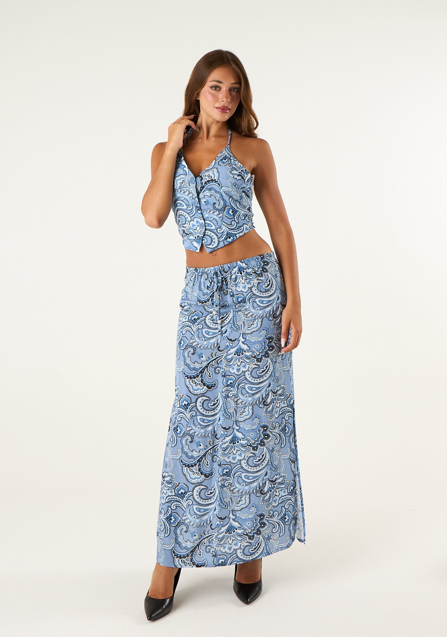 Gonna maxi in fantasia paisley