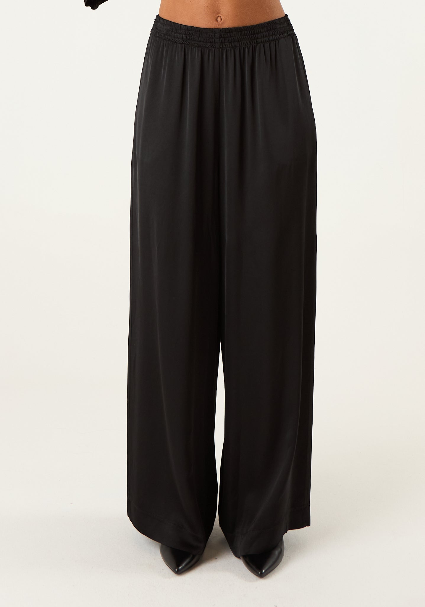 Pantalone palazzo in seta lavata