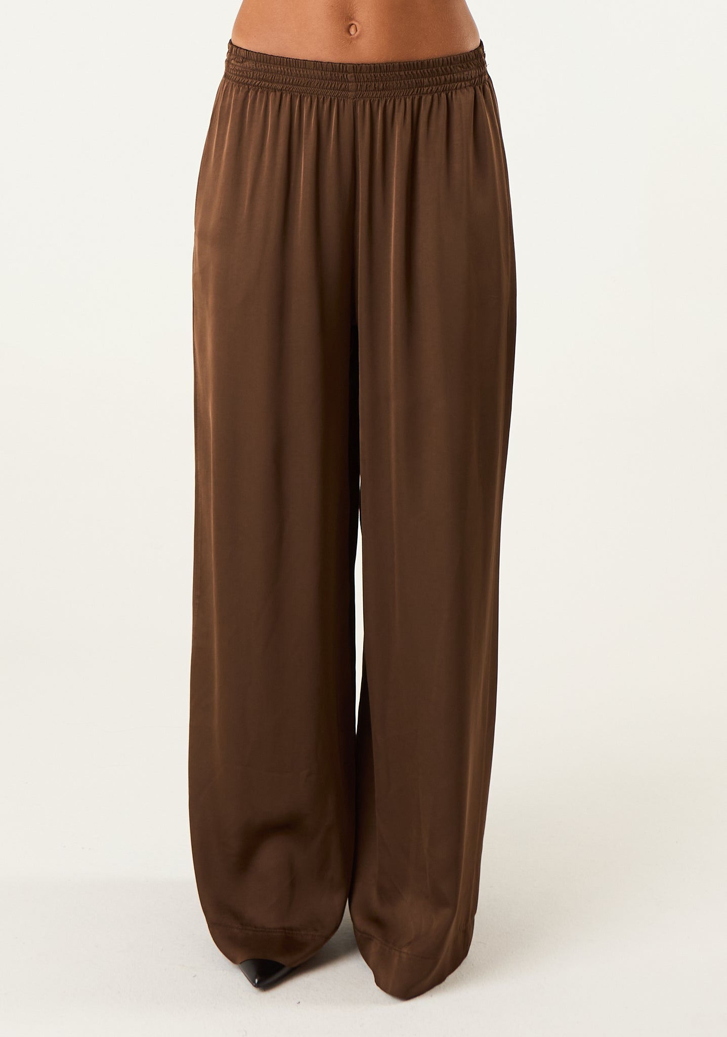 Pantalone palazzo in seta lavata