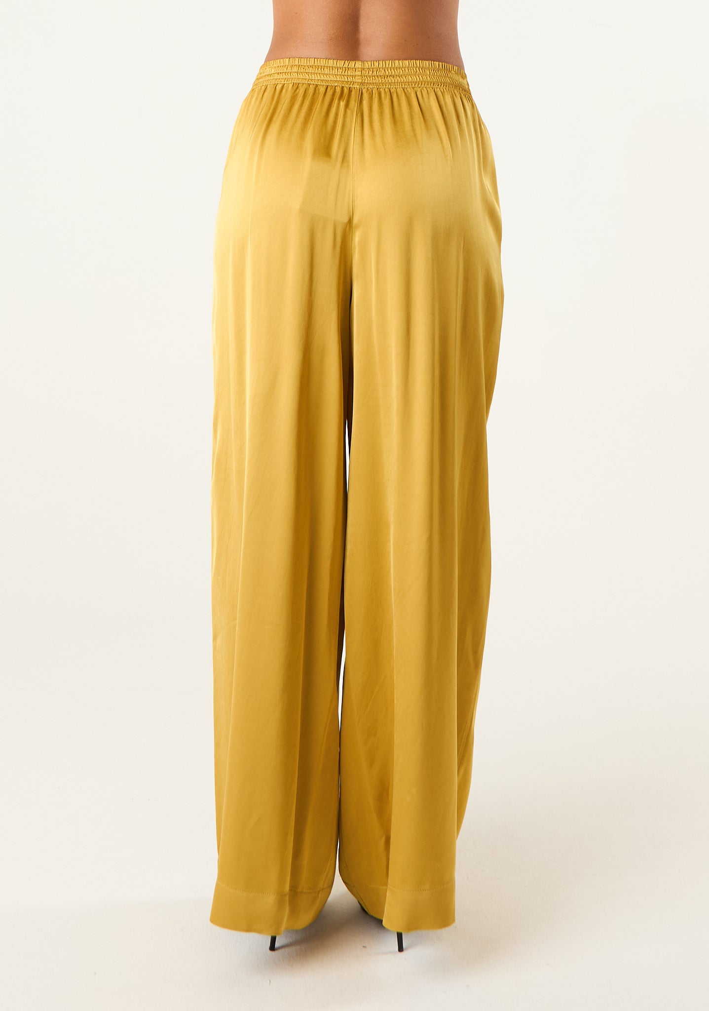 Pantalone palazzo in seta lavata