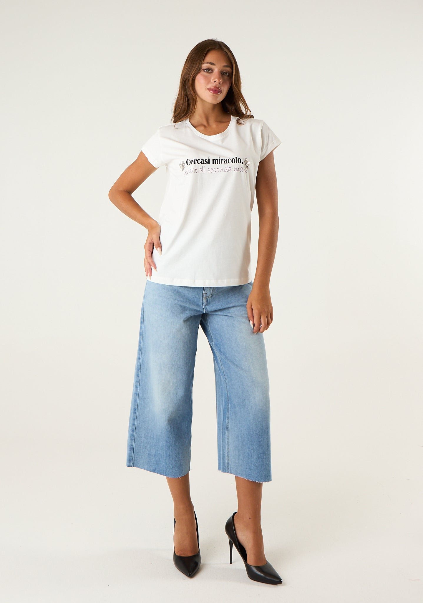 Jeans 7/8 a gamba larga 