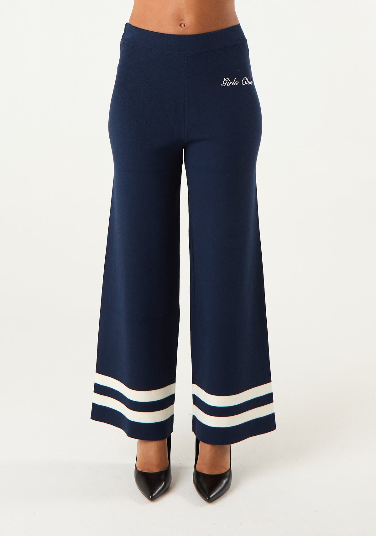 Pantalone palazzo in maglia