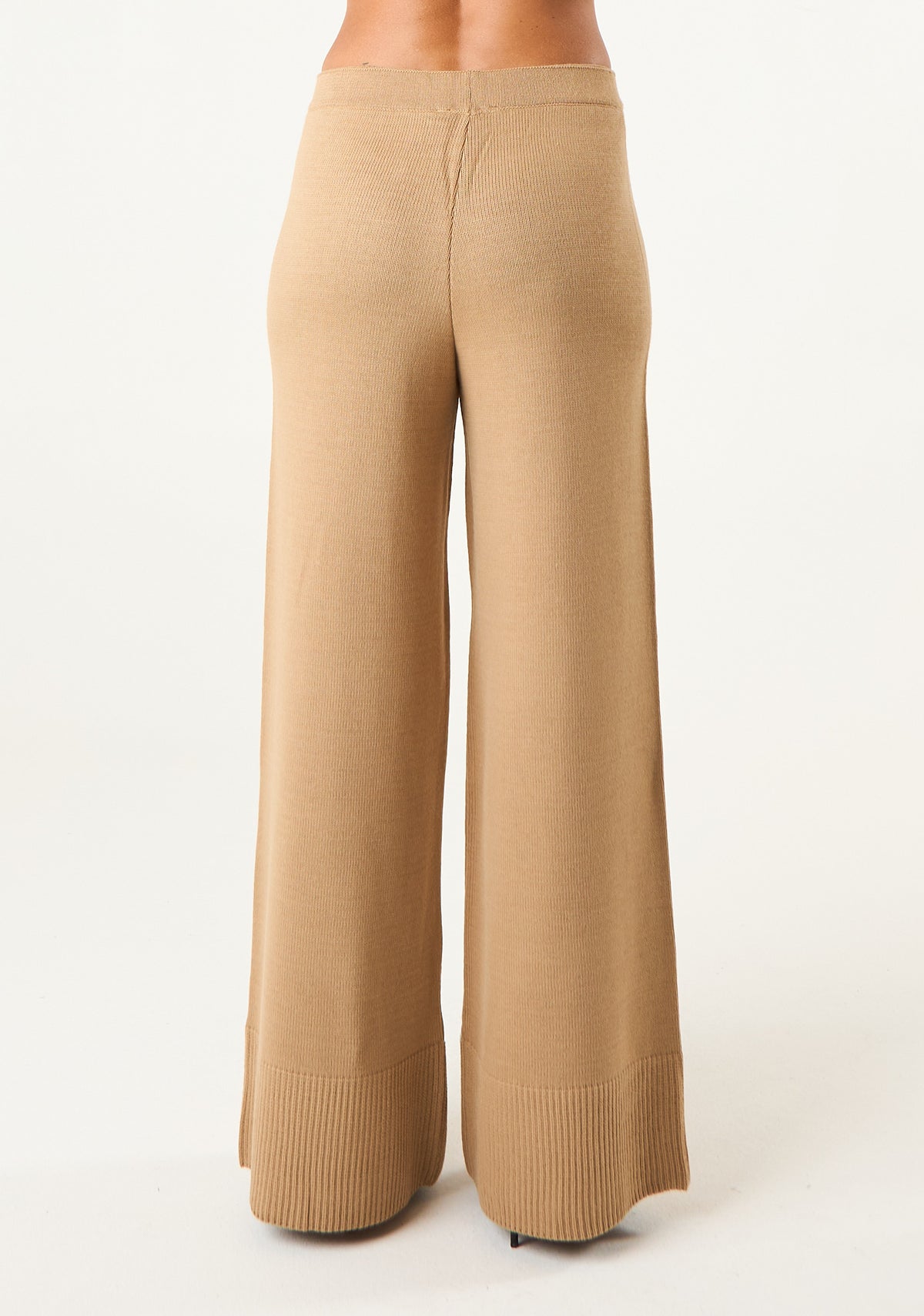Pantalone palazzo in maglia rasata