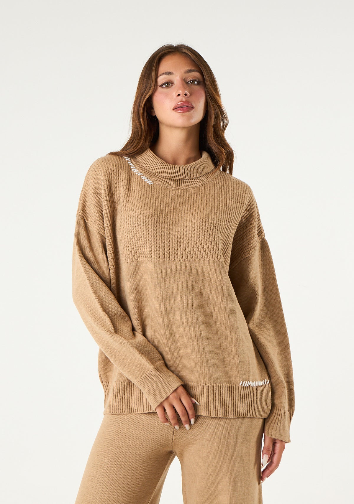 Pullover in maglia rasata