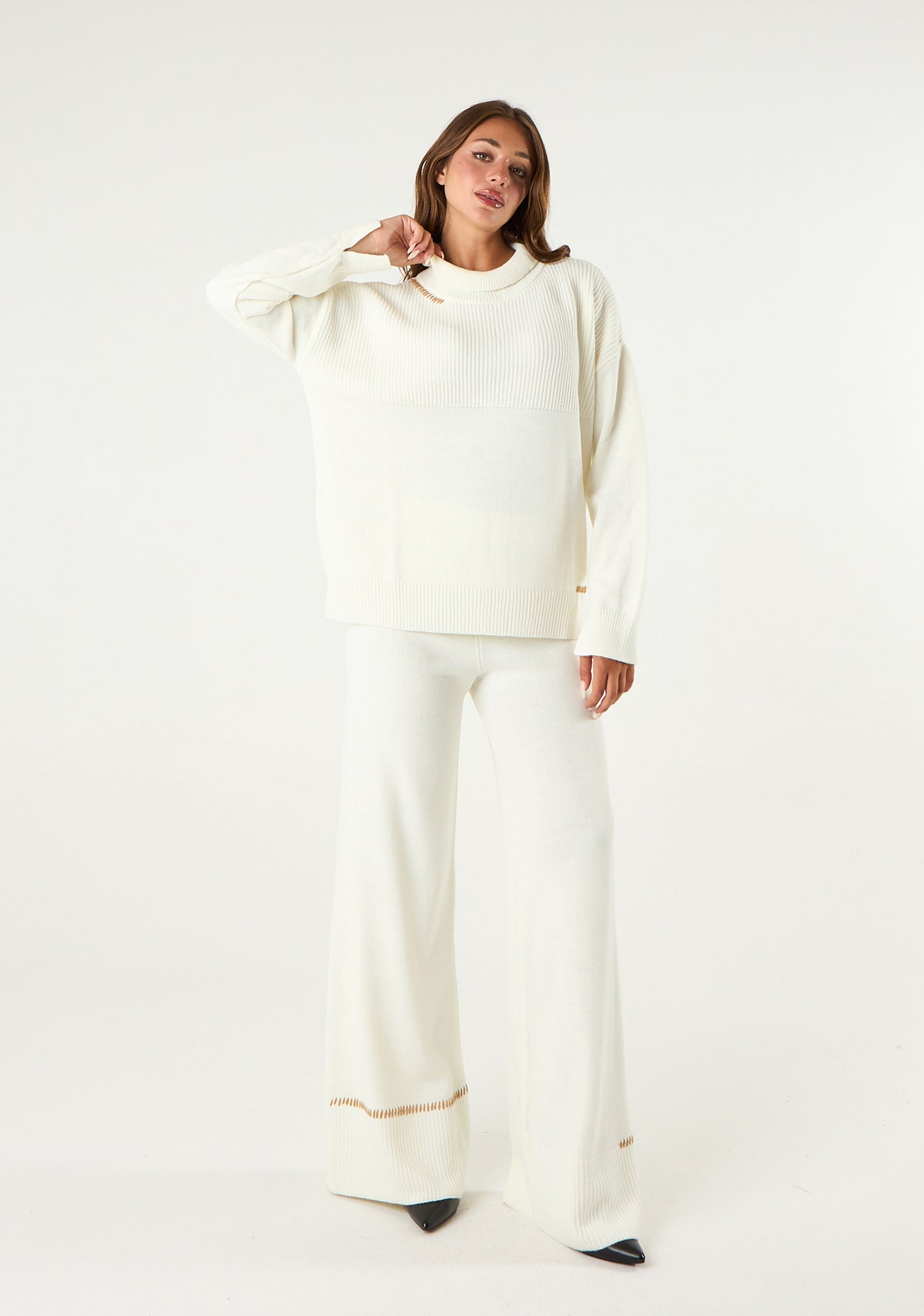 Pullover in maglia rasata