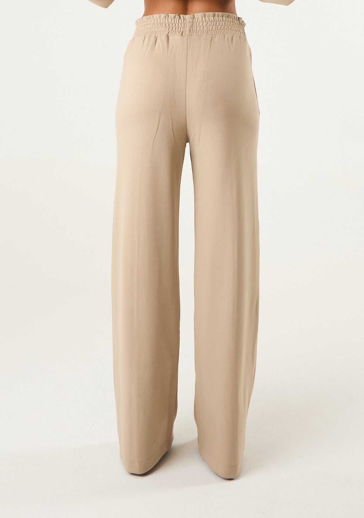 Pantalone palazzo con punto smock