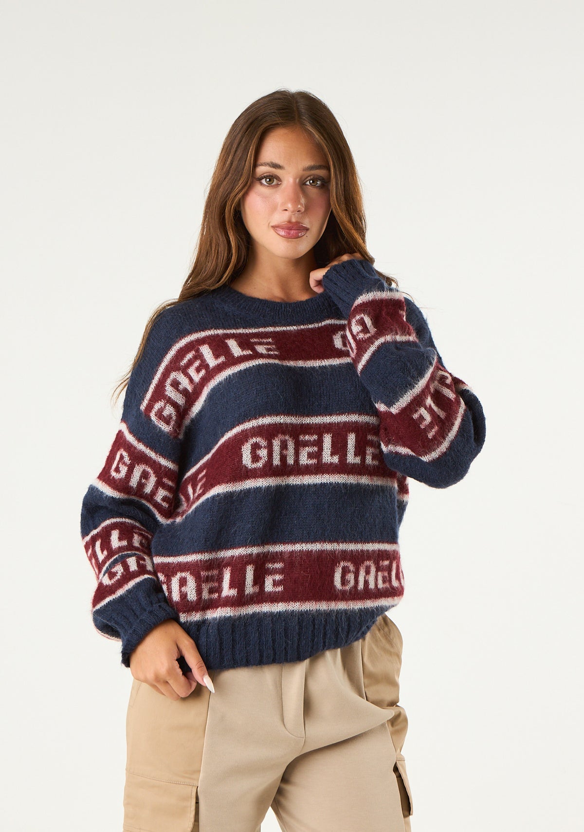 Pullover logato a scatoletta