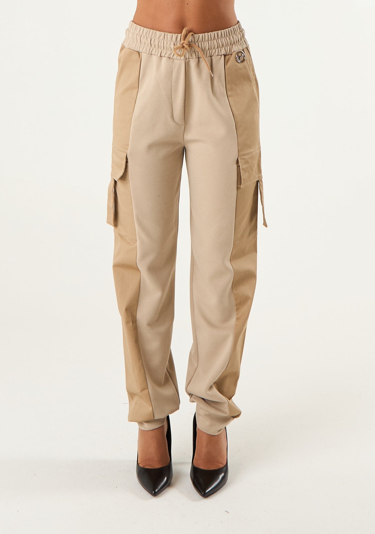 Pantalone cargo a doppio tessuto