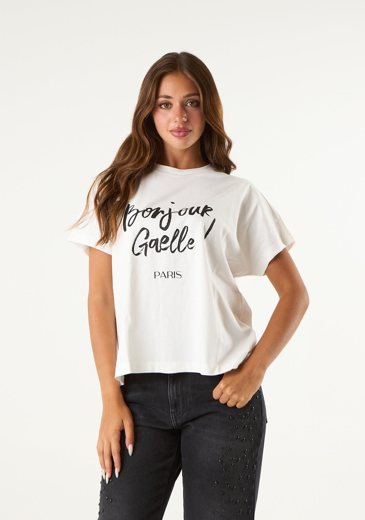 T-shirt con apertura posteriore