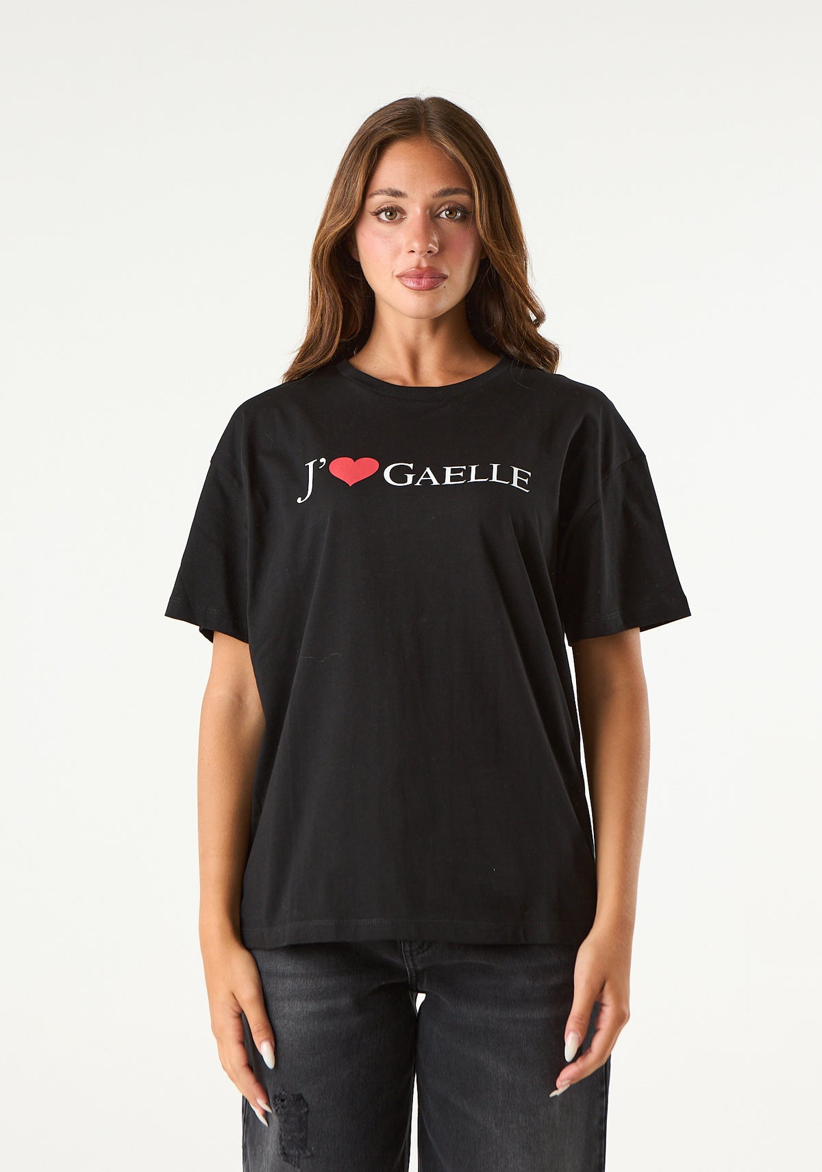 T-shirt con stampa I love