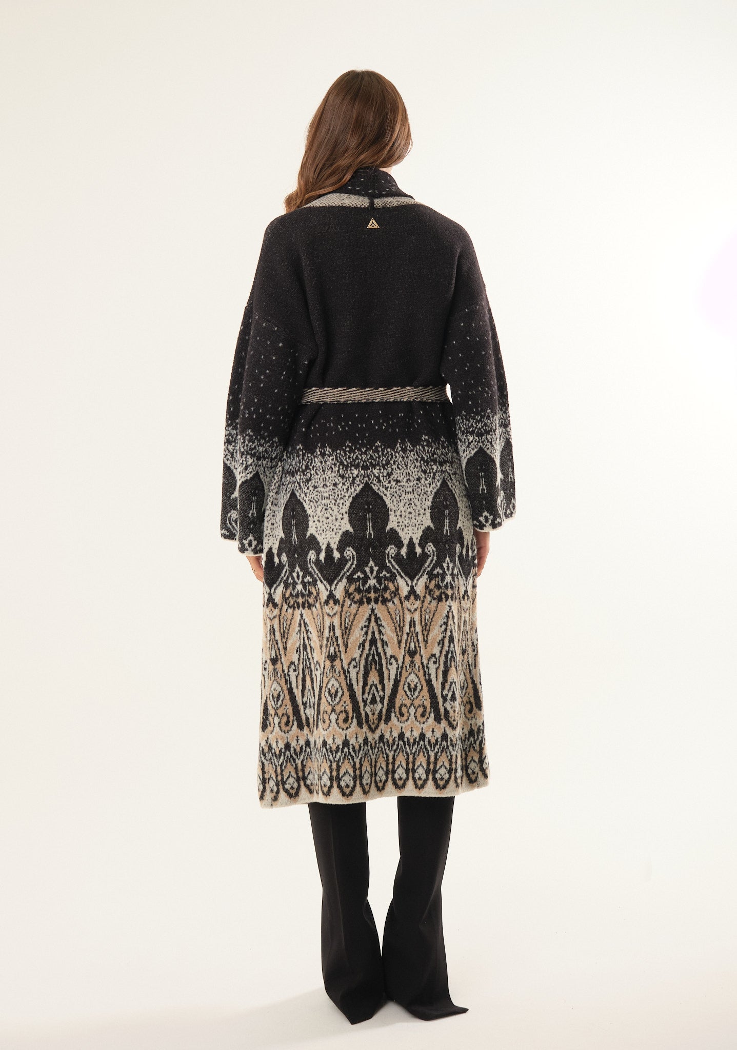 Cardigan lungo in misto lana