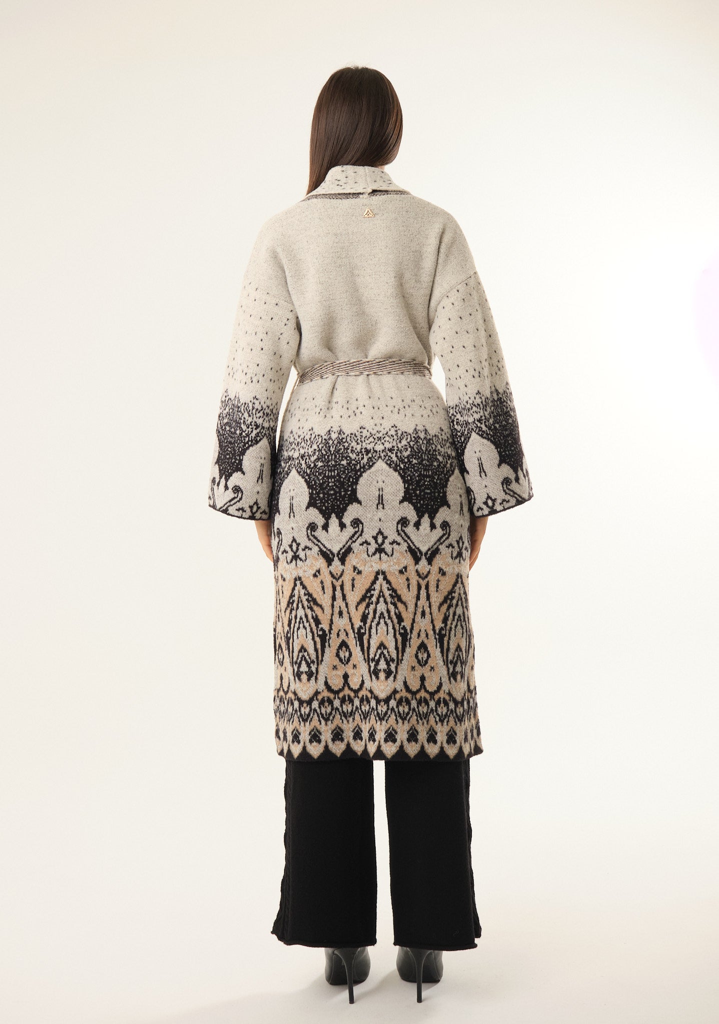 Cardigan lungo in misto lana