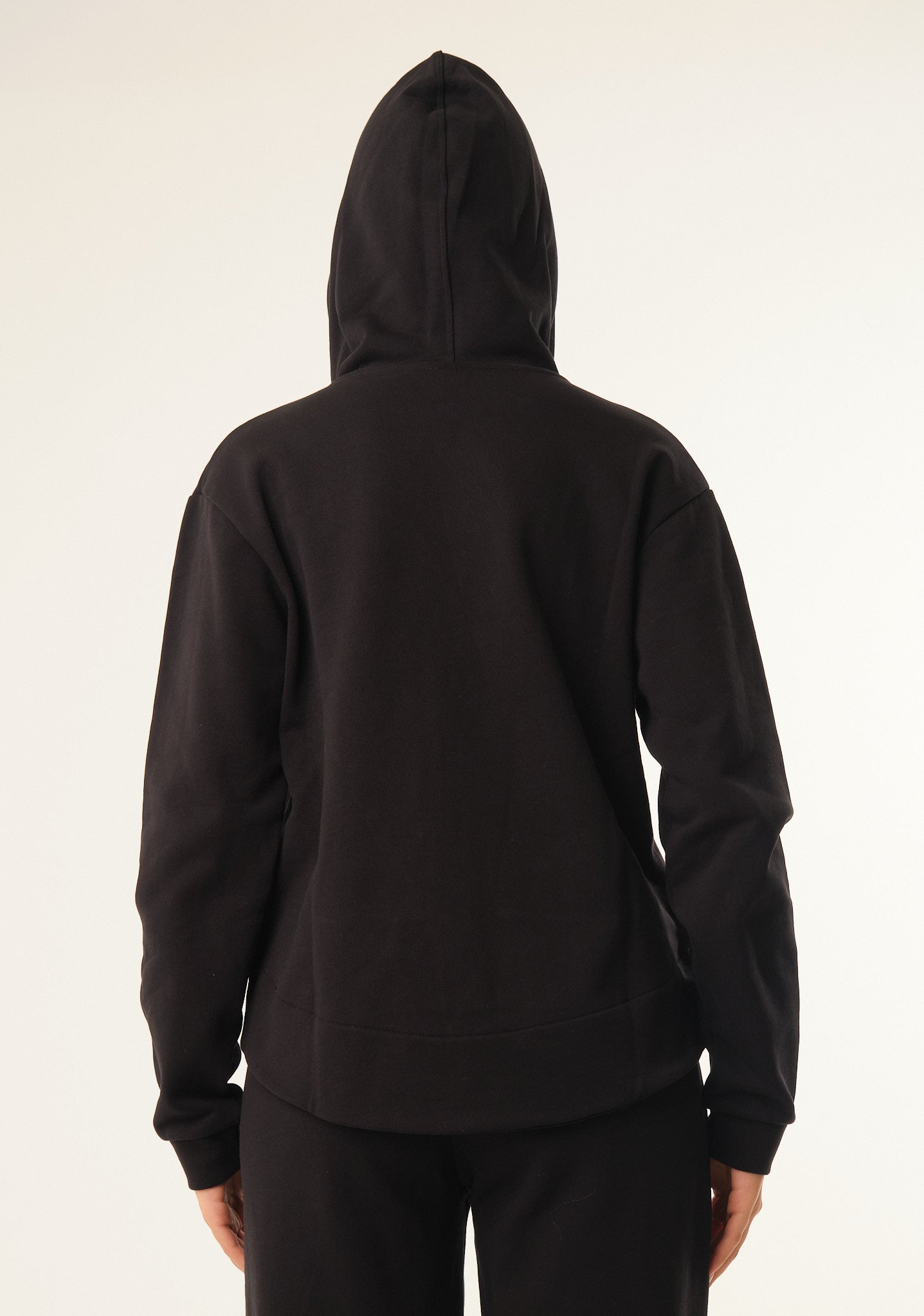 Felpa basic con zip centrale